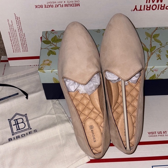 BIRDIES The Heron Beige Suede Loafers (Runs Small PLS See Details) - Picture 3 of 16